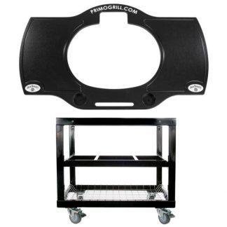 primo grill oval large kookeiland met bekerhouder